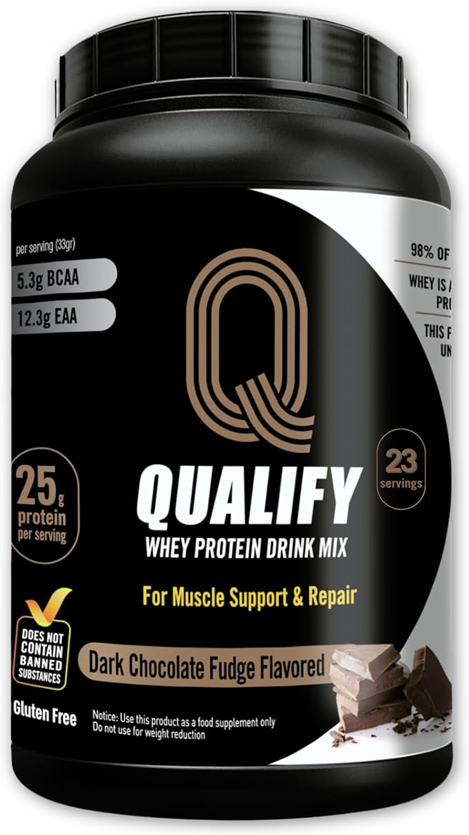 Dark Chocolate Whey Protein Powder. Post Workout Recovery Drink, Gluten & Sugar Free, Highly Kosher, 25g Protein. Essential Amino Acids - 5.5g BCAA, 2.7g Leucine, 1.4g Isoleucine, 1.4g Valine 26.4oz