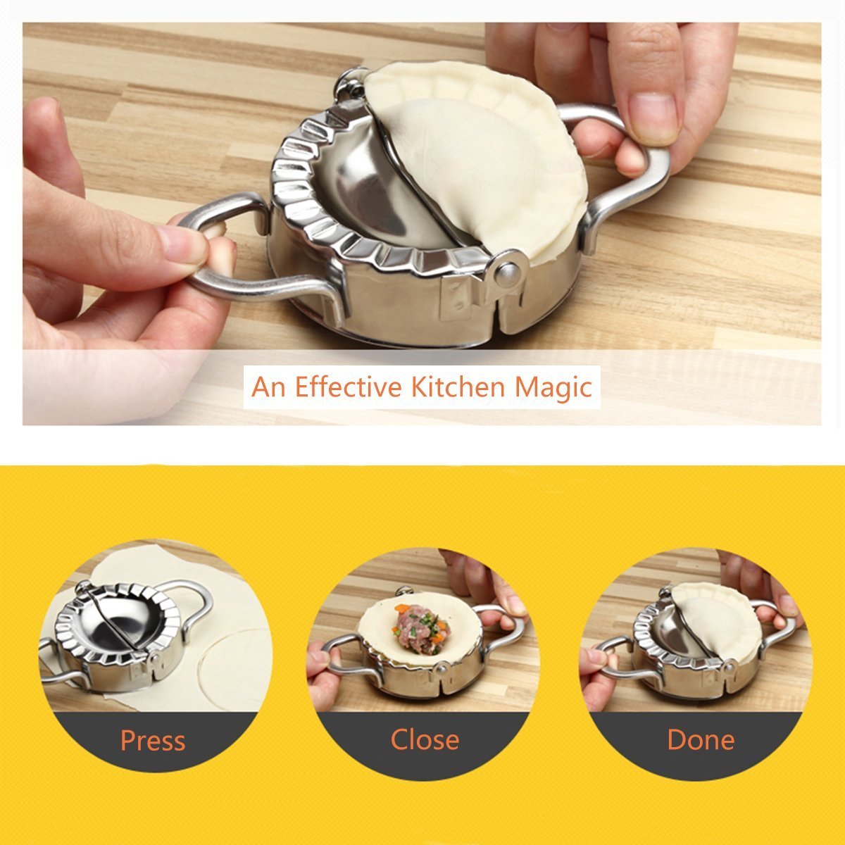 Best Utensils Stainless Steel Ravioli Mold Pierogi Dumpling Maker Wrapper Pastry Dough Cutter Kitchen Accessories (S: DIA. 3 inch)