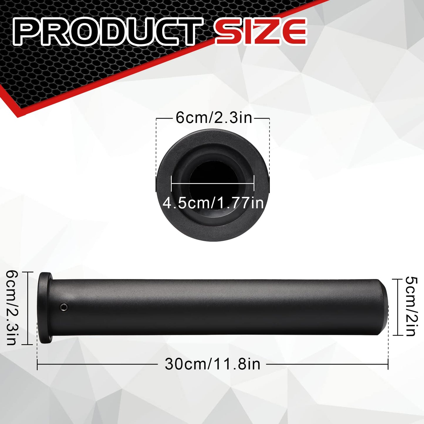 LIIIIIIKES Olympic Adapter Sleeve - Converts 1" Standard Weight Plate Posts to 2" Olympic Weight Plate Posts (Pair) (11 inch)