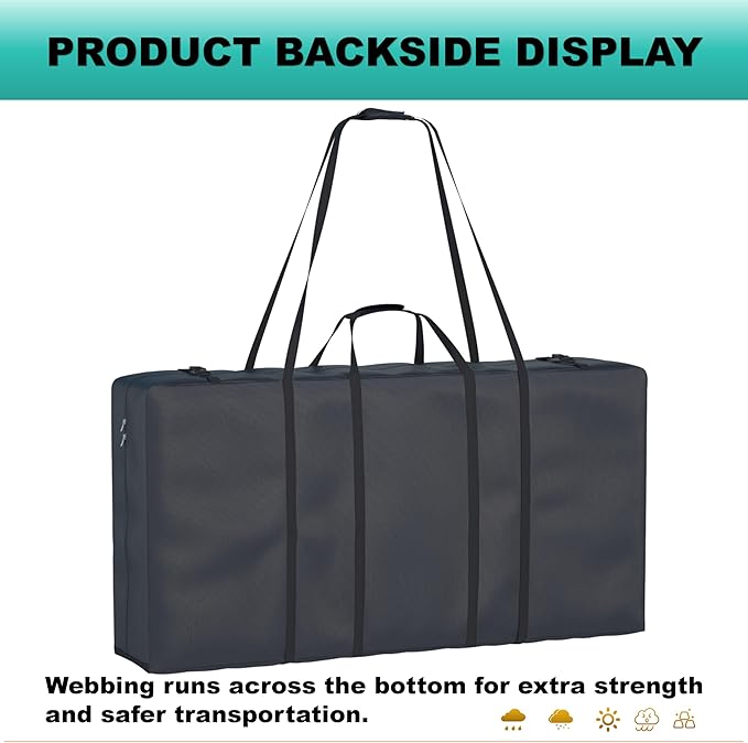 Cornhole Carrying Case, Cornhole Bag Tote Fits 4' x 2' Regulation Size Board, Heavy duty 600D Waterproof Oxford Fabric, Large Pockets for Cornhole Outdoor Games,Only Bag.