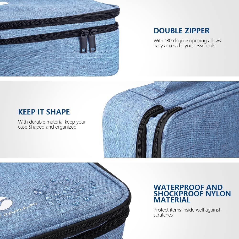 11 inch) Travel Electronics Organizer, Waterproof Cable Organizer Bag for Electronic Accessories Double Layer Large