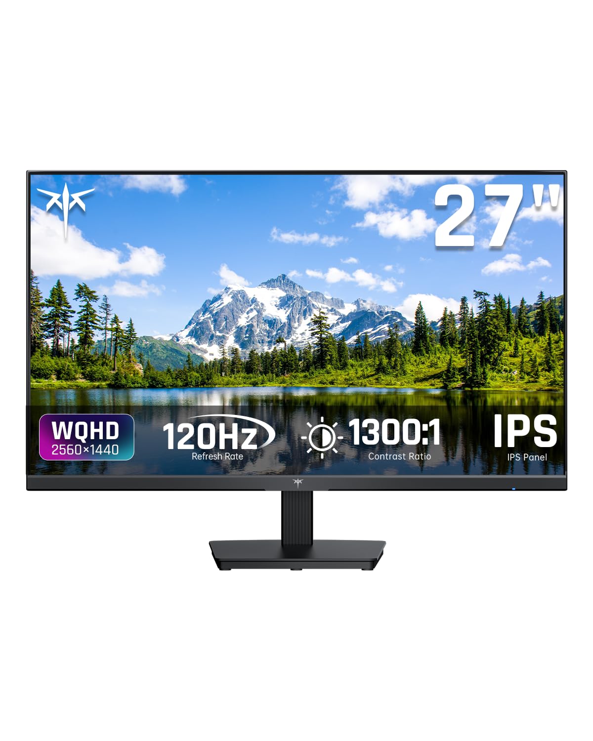 KTC 27 Inch Computer Monitor - QHD (2560 x 1440) Display, Up to 120Hz Monitor, IPS Panel, 123% sRGB, HDMI 2.0 x 2 & DP 1.4 x1, Adaptive Sync, Eye-Friendly Screen PC Monitors for Work Gaming, H27D9