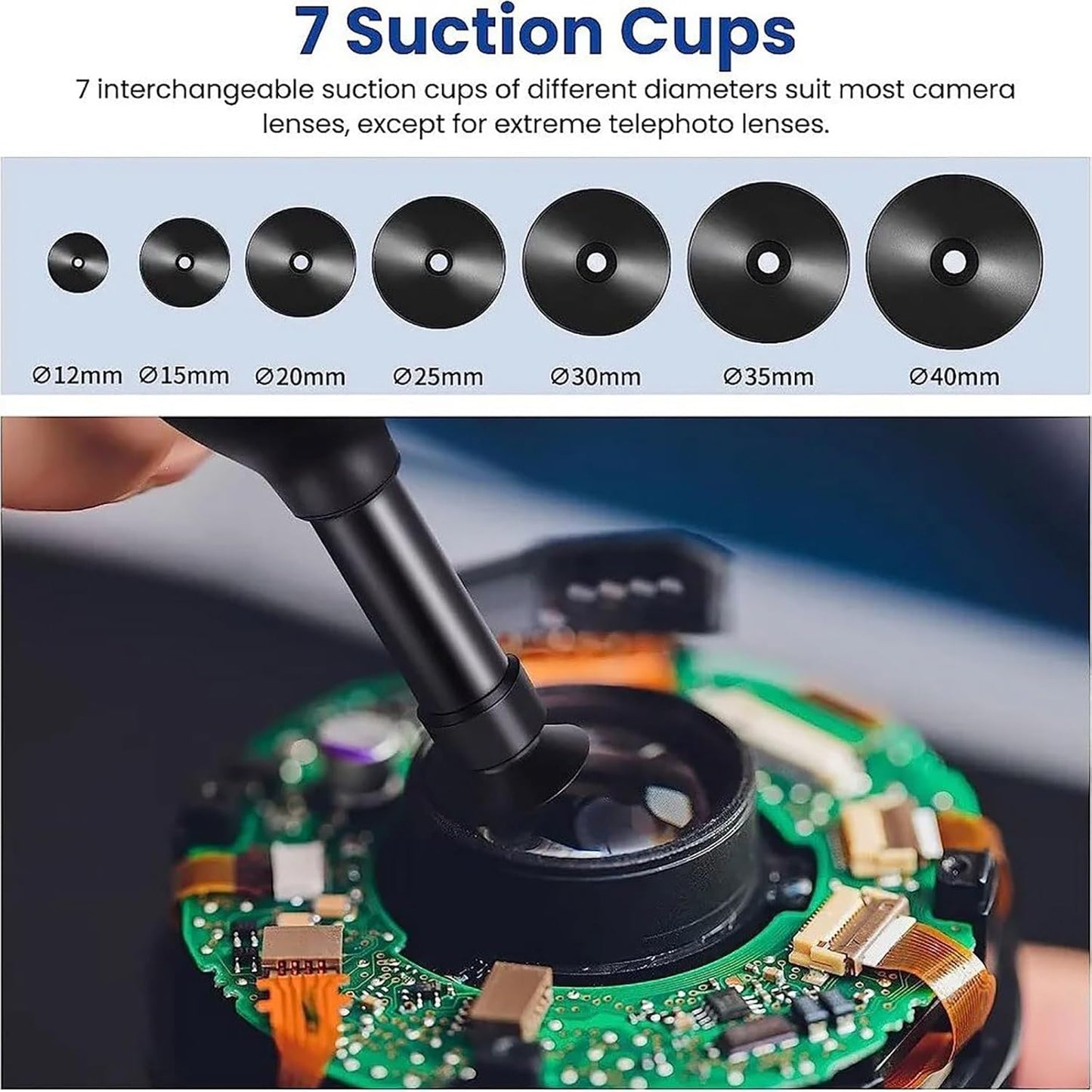 ZEZEFUFU Camera Lens Repair Tool Kit Lens Sucker Kit Silicone Opener Lens Suction Cup Pen