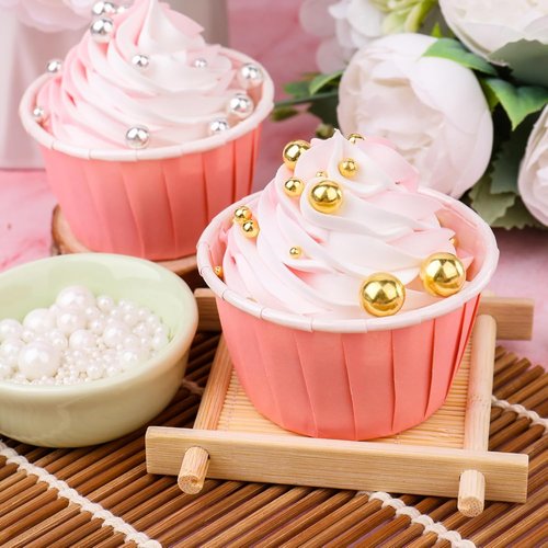 Gold Pearl Sprinkles - Edible Sugar Sprinkles for Cake Decorating | 4.6 oz Mix in 6 Sizes