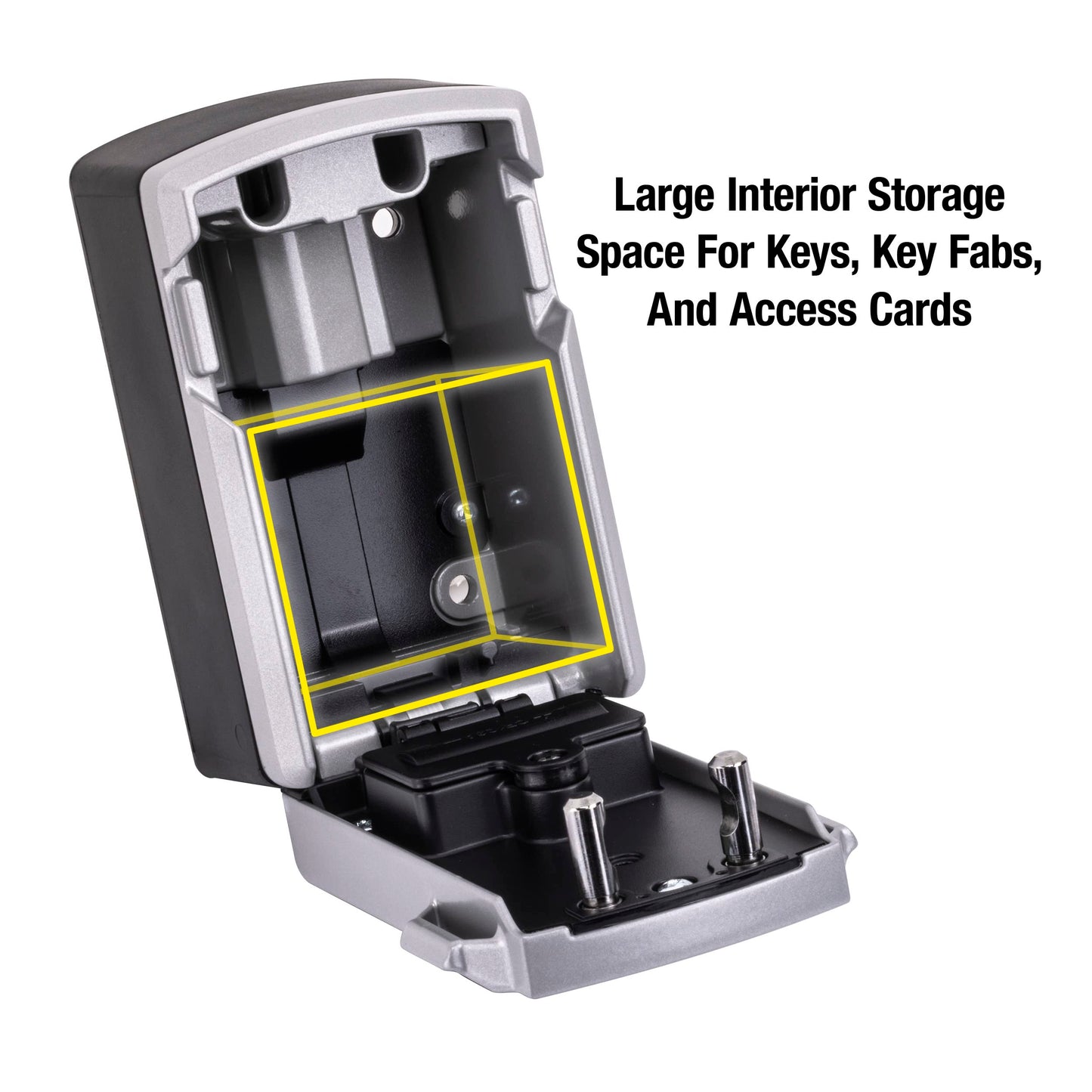 Master Lock Digital Lock Box for Keys with Code, Electronic Wall Mount Key Safe with Bluetooth Connection to iOS/Android App and Sharable Keypad Codes, 3-1/4 Inches Wide, ‎5441EC