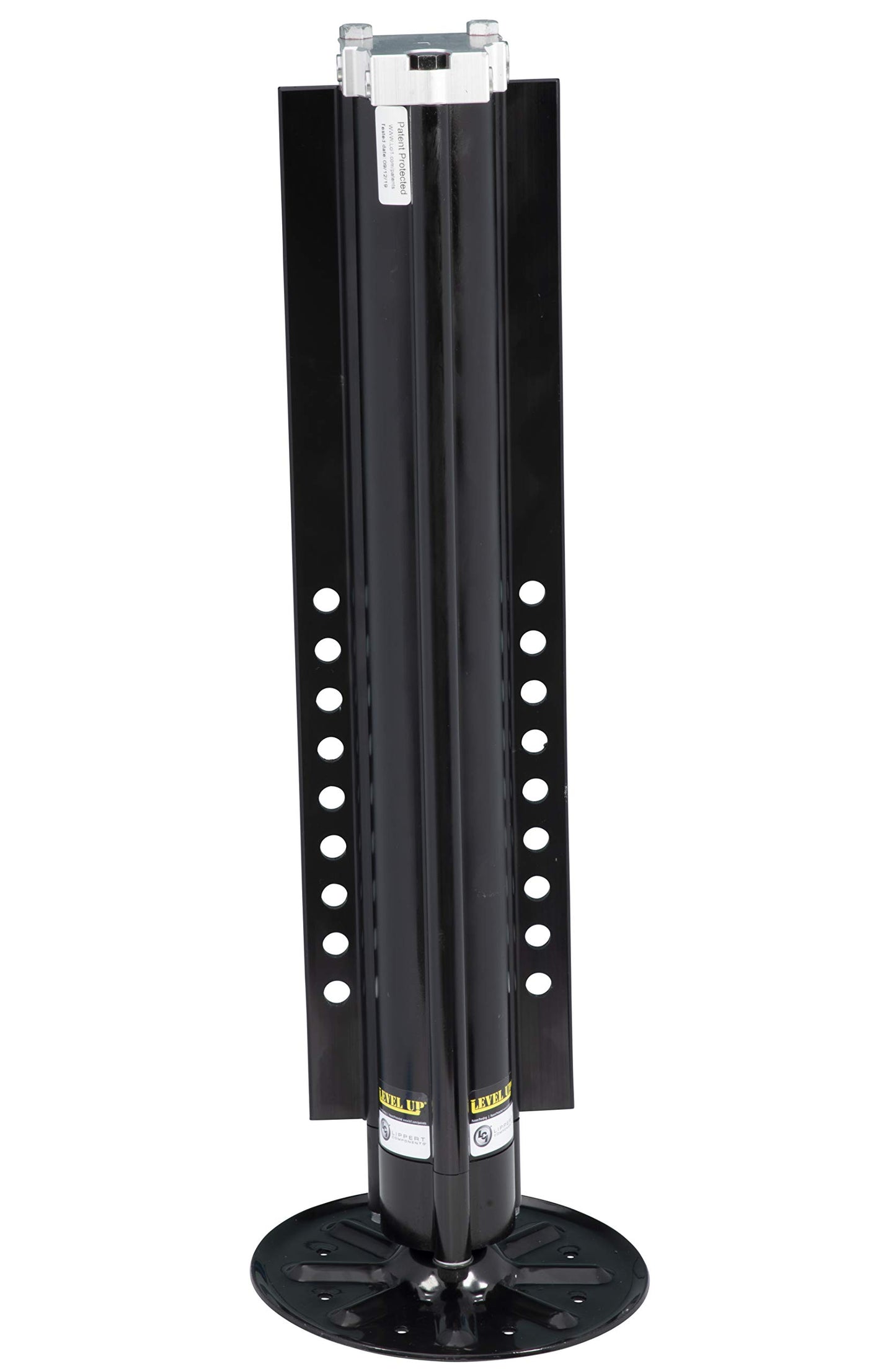 Lippert Level Up Replacement Hydraulic Landing Gear Left Jack for 5th Wheel RVs and Travel Trailers, 14,000-lbs. Lift Capacity, Aluminum, 9" Diameter Footpad, 27-7/16" Height - 433467