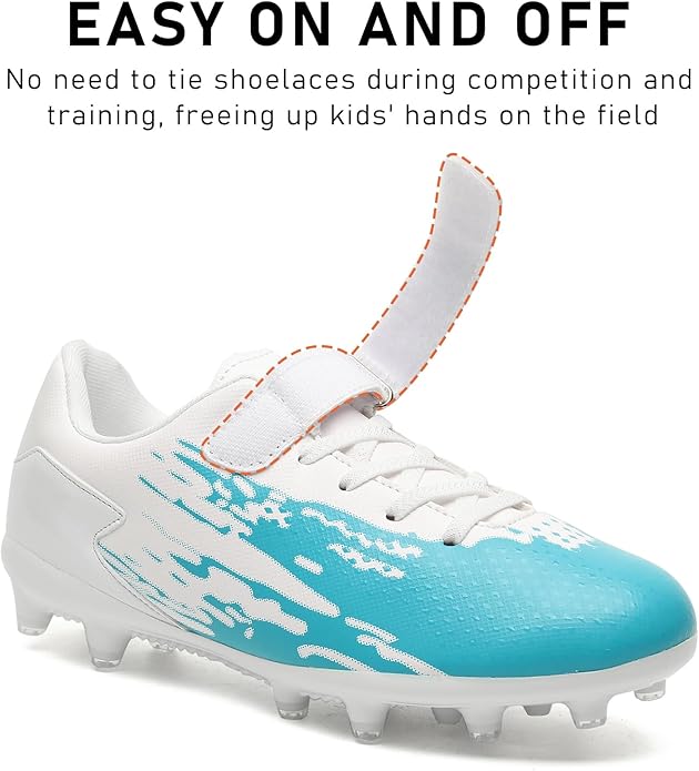 Kids Soccer Cleats Boys Girls Athletic Outdoor Youth Football Shoes Running & Training Lightweight Baseball Shoes(Little Kid/Big Kid)