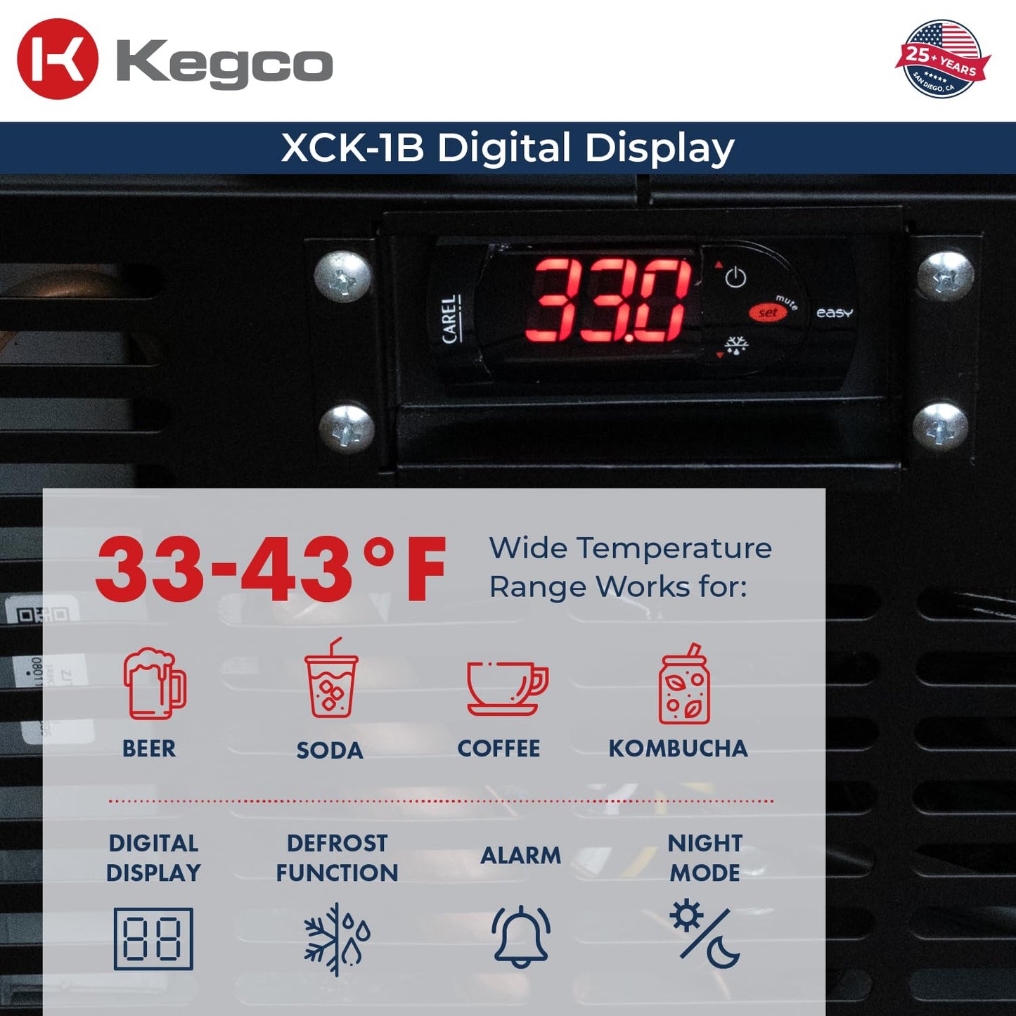 Kegco Commercial Direct Draw Beer Dispenser Kegerator Keg Cooler XCK-1B