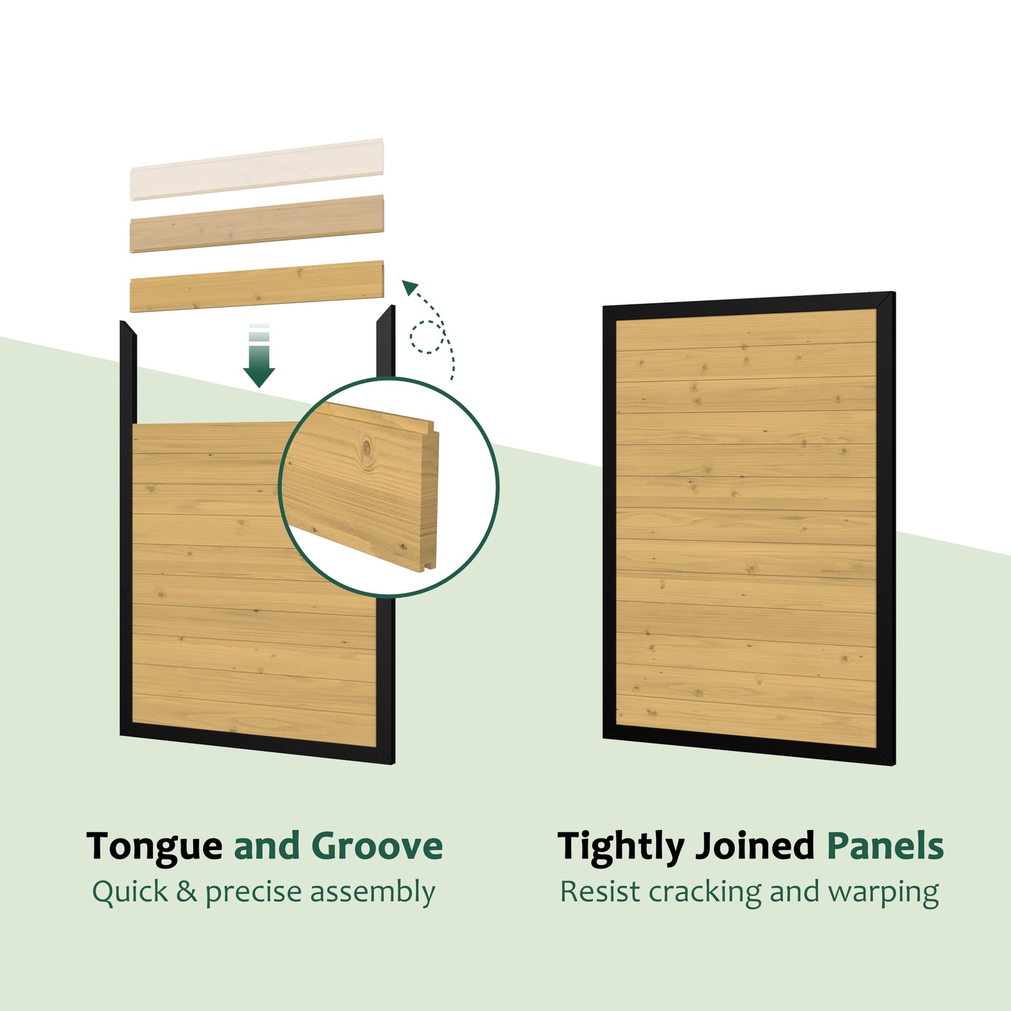 Yardenaler 4 x 6 FT Outdoor Privacy Fence Gate, Cedar Wood Privacy Gate Kit with Aluminum Frame, Garden Gates for Outside with Caster Wheel & Lockable Handle for Garden Yard Pool Entrance, Natural