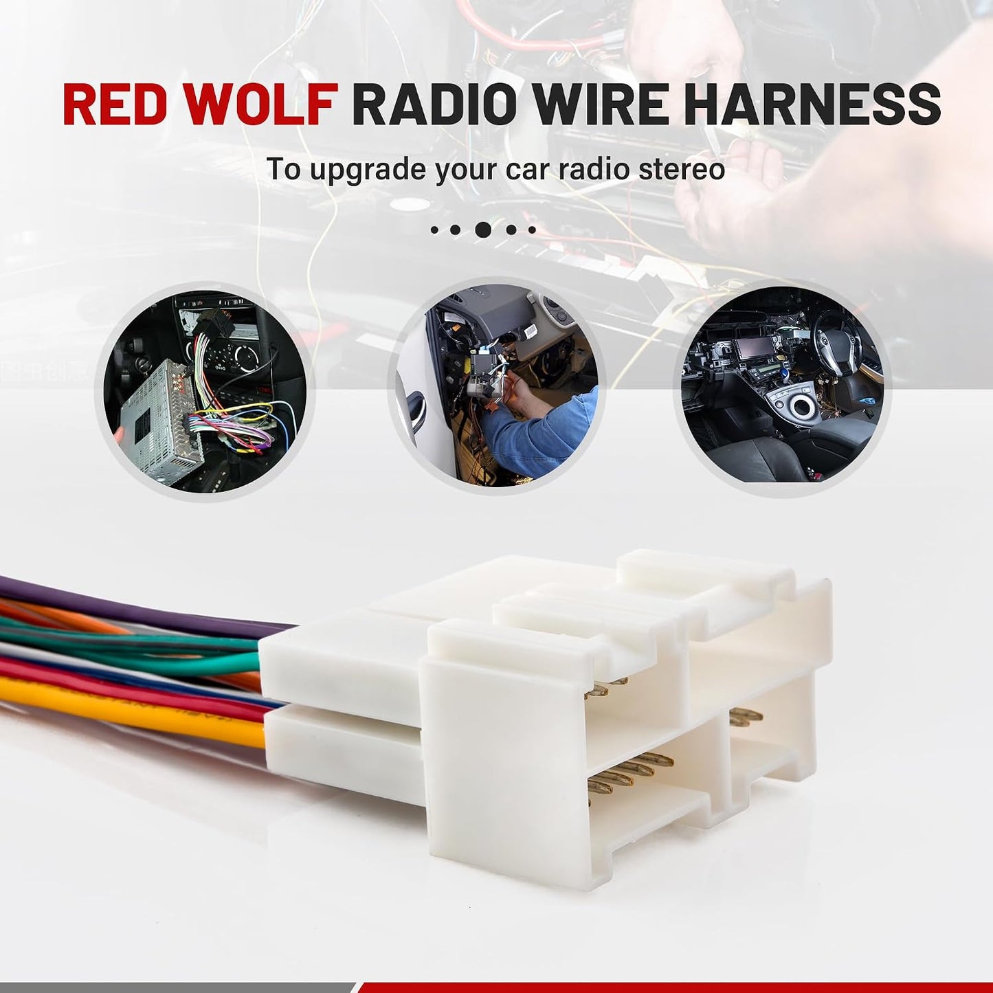 1988-2002 RED WOLF Car Radio Wiring Harness w/Antenna Adapter Compatible with GM Chevrolet GMC Buick Cadillac Install