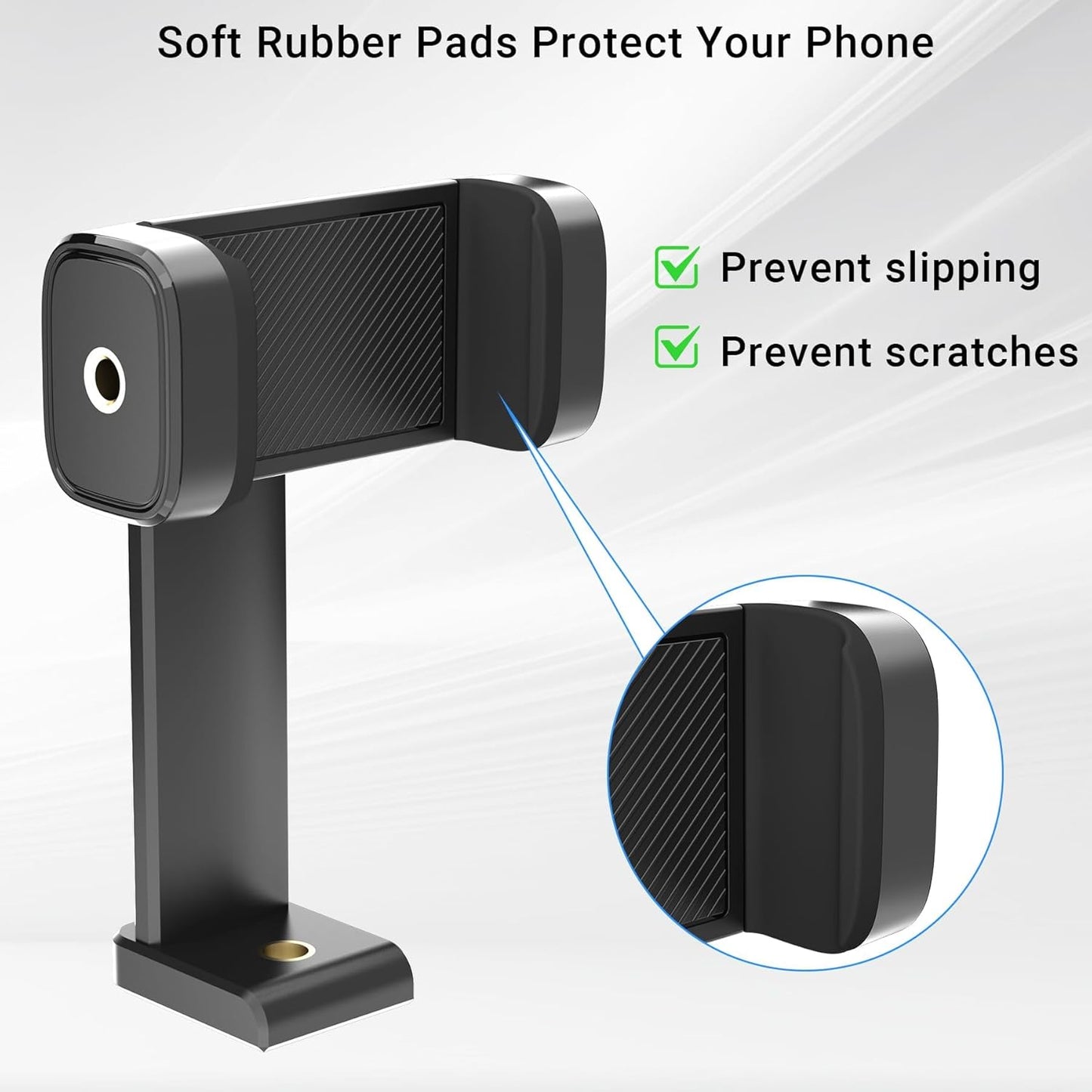Voinap 360 180 17 16 15 S25, Phone Tripod Mount with Cold Shoe, Rotation & TiltTilting Cell Phone Clamp Adapter