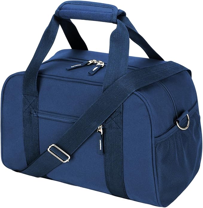 SeaRock 14 inch Small Gym Bag, Mini Duffel Bag for Women & Men, Carry On Lightweight for Travel Sport - Navy Blue