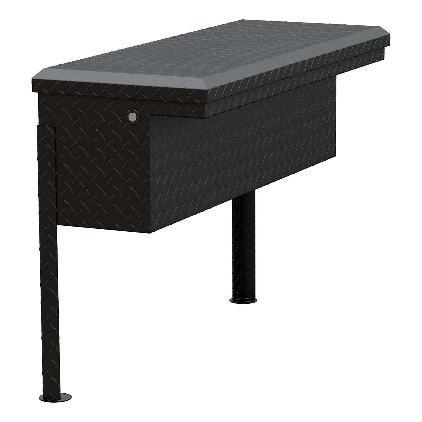 UWS EC30363 36-Inch Matte Black Heavy-Wall Aluminum Truck Side Tool Box with Low Profile, RigidCore Lid