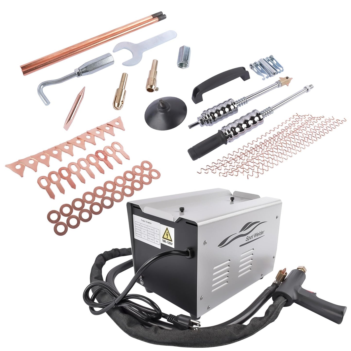 3000W Stud Welder Dent Repair Kit, 110V 3800A Pro Spot Dent Puller Welder, Auto Body Dent Puller Machine with 17 Accessories, 7 Welding Modes, Adjustable Welding Power, Automatic & Manual Welding