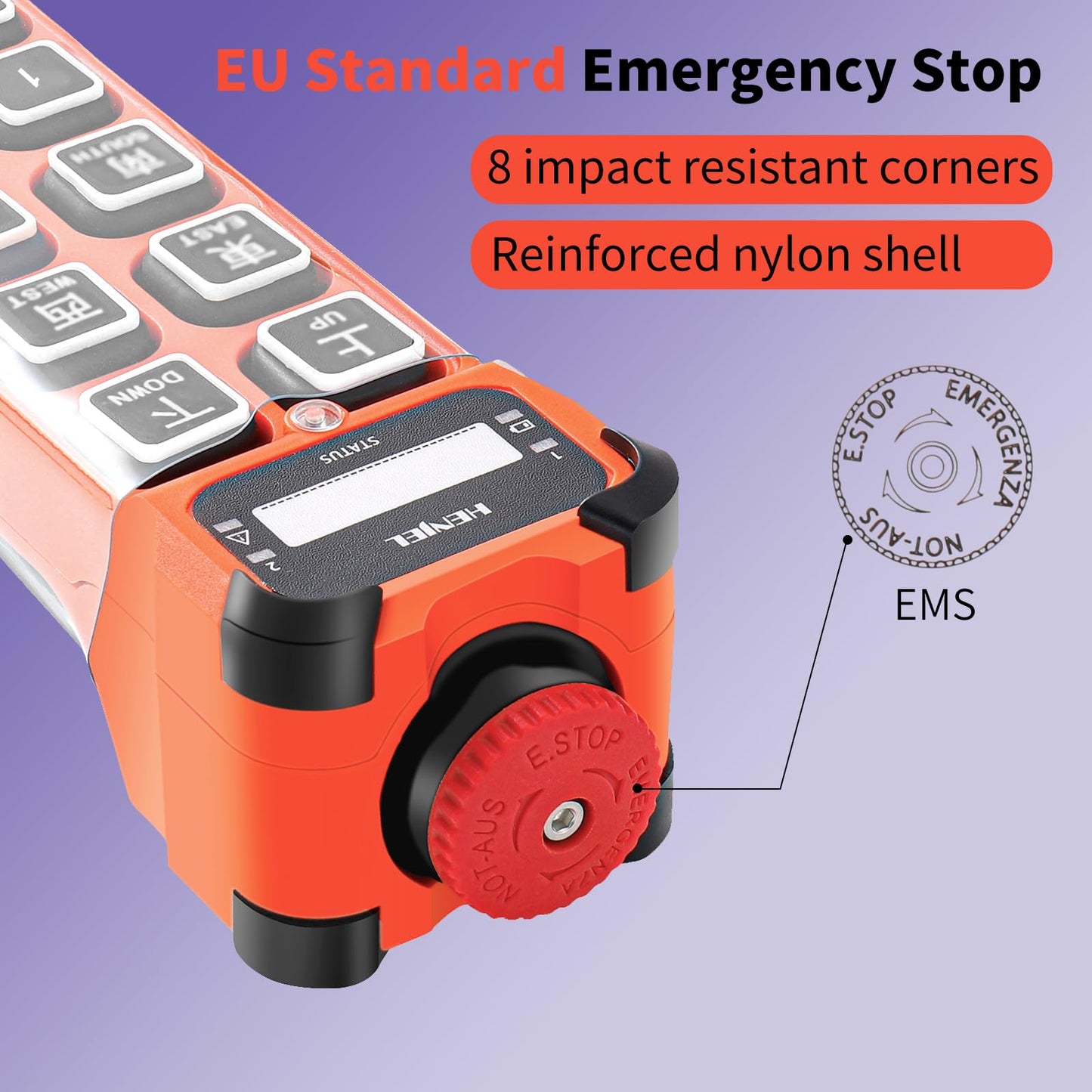 12 Channel Button Industrial Wireless Crane Radio Remote Control for Overhead Bridge Travelling Gantry Hoist Crane 2 Transmitters and 24V 110V 220V Receiver
