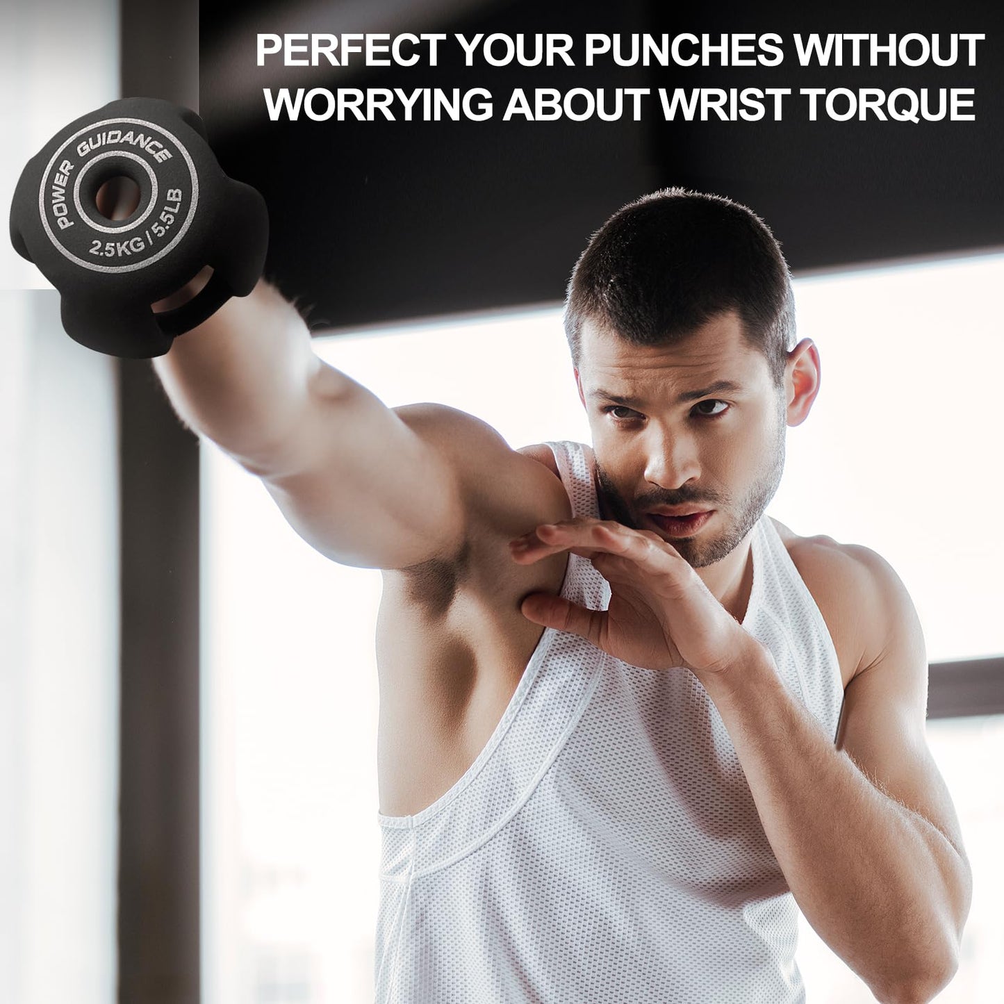 POWER GUIDANCE Spherebell Dumbbells + Kettlebell, Achieve Peak Exercise Performance while Minimizing Stress on Joints (Black-5.5LB)