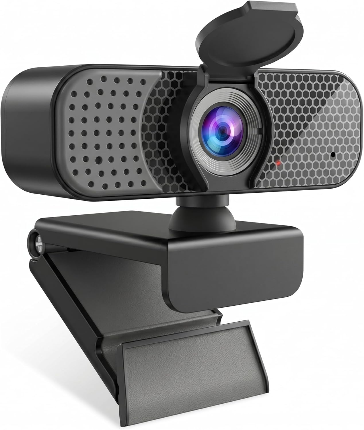 Kemeiv 2K Webcam PC Webcam with Microphone and Physical Privacy Cover, Noise-Canceling Microphone, Auto Light