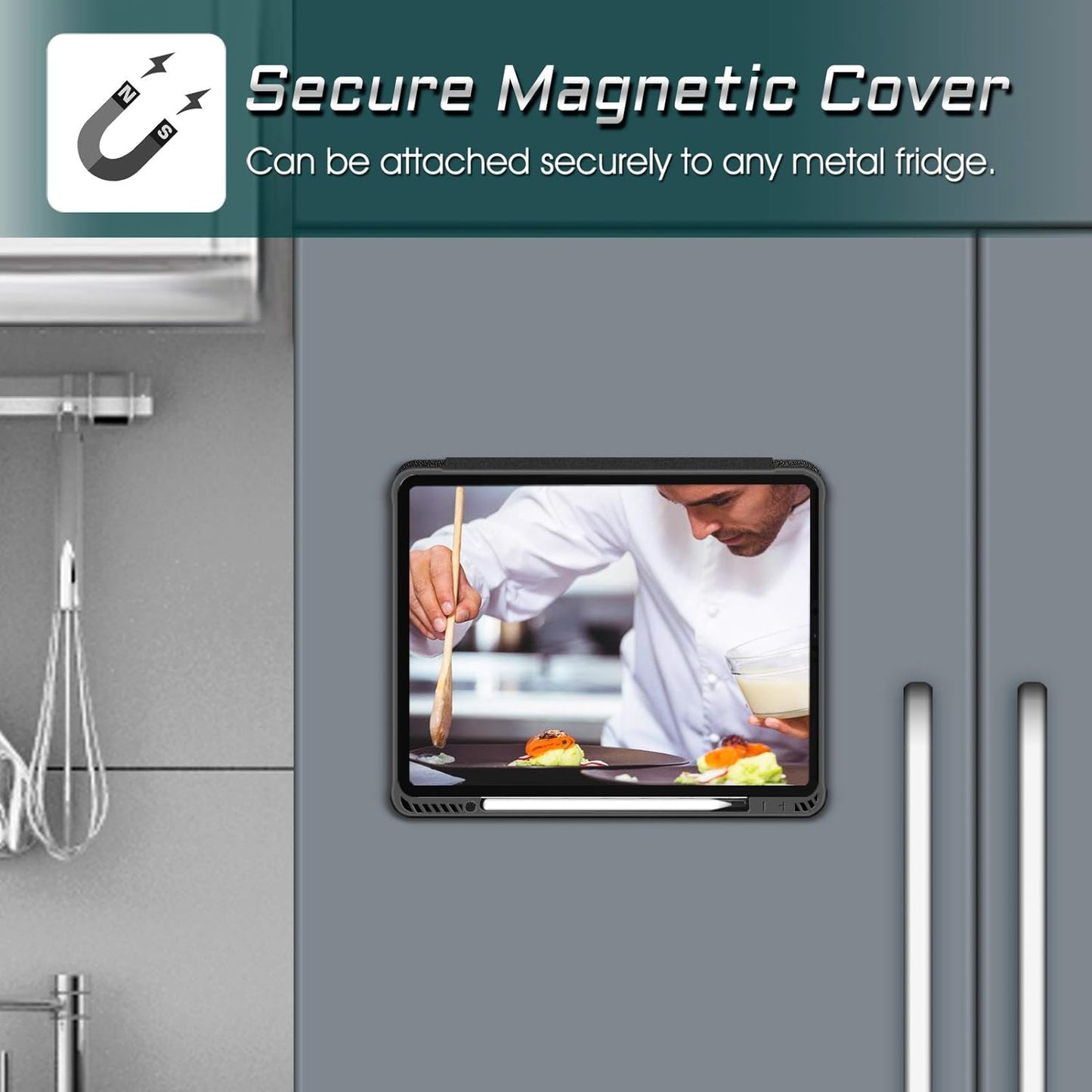 CaseBot 12.9-inch 6th 2022, 12.9" 5th/4th/3rd Magnetic Case for iPad Pro Generation Multiple Angle Shockproof Rugged