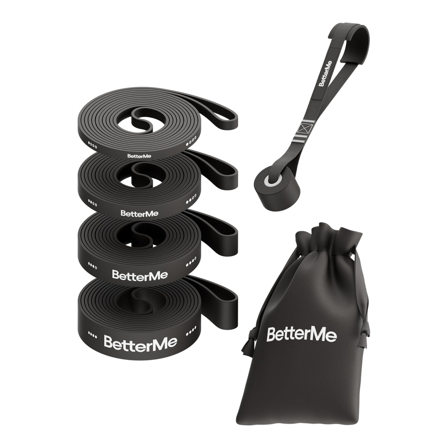 BetterMe Power Bands - Heavy Duty Resistance Bands for Working Out - Long Loop Resistance Bands for Strength Training, Pull Up Assistance, Mobility & Stretching