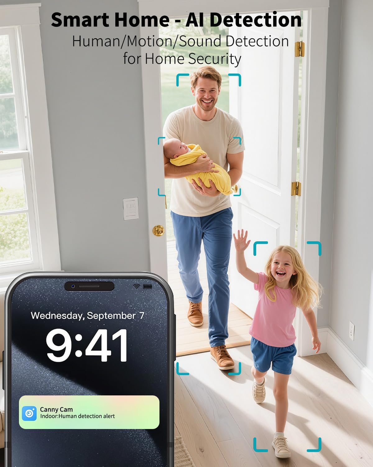 VIMTAG 5G 4MP 2 Pack 360 2-Way Security Camera Indoor, Dog Camera with Speaker Motion Tracking, IR Night Vision, Indoor