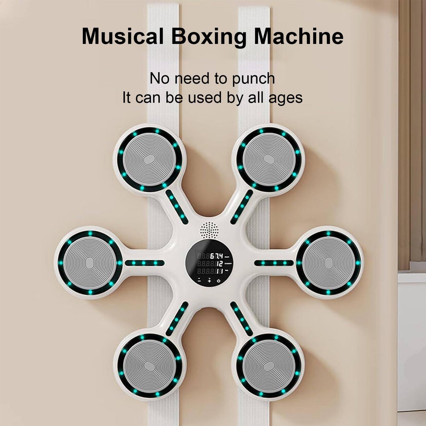 pealiritansemen Music Boxing Machine, Family Interactive Musical Boxing Machine, Wall Mounted Boxing Trainer, with Timing & Counting Functions, for Game Room, Gym