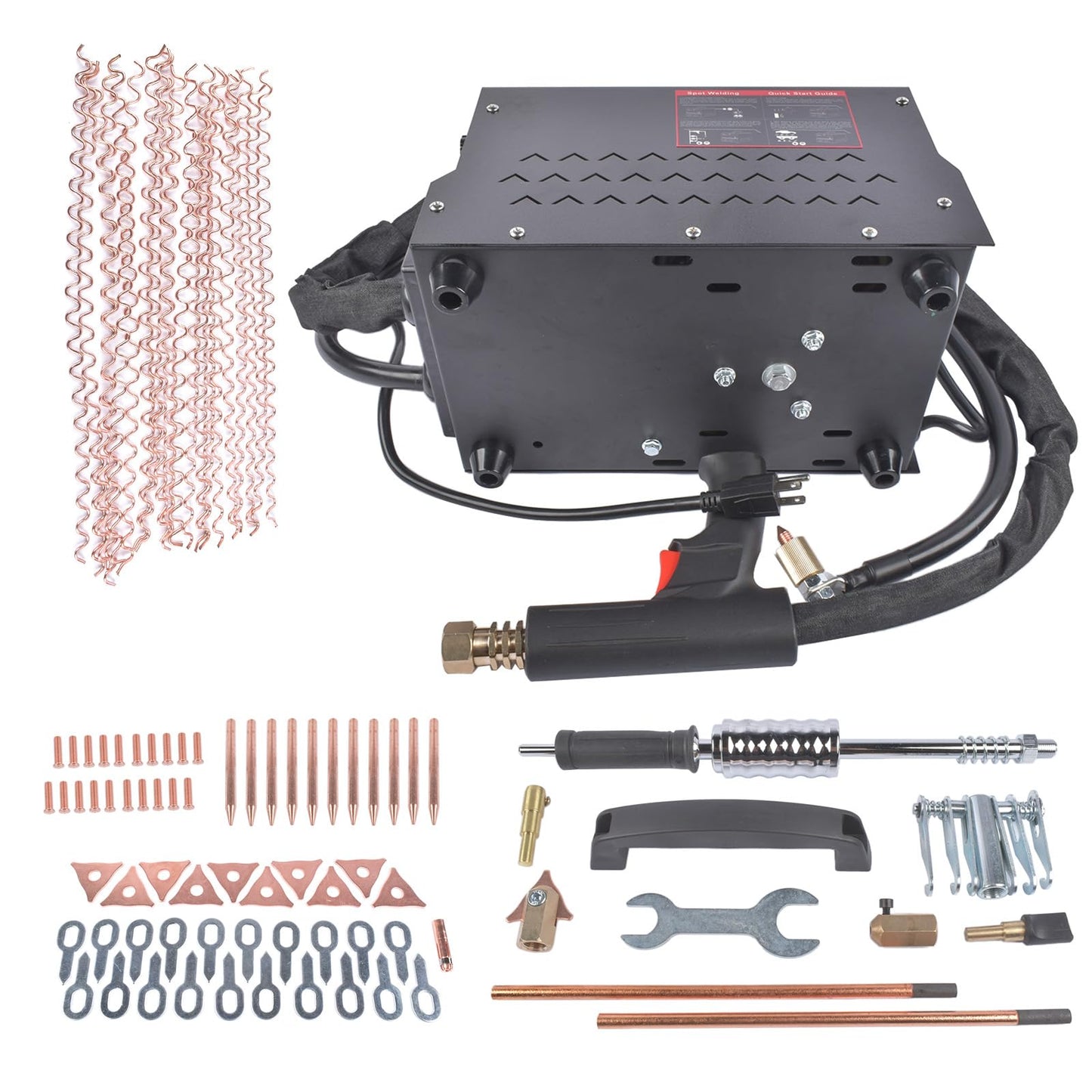 Mixizap Stud Welder Dent Repair Kit, 110V 3500W Spot Welder Dent Puller Machine, Auto Body Dent Removal Tool with 6 Welding Modes, Auto & Manual Dual Mode for Car Dent Repair