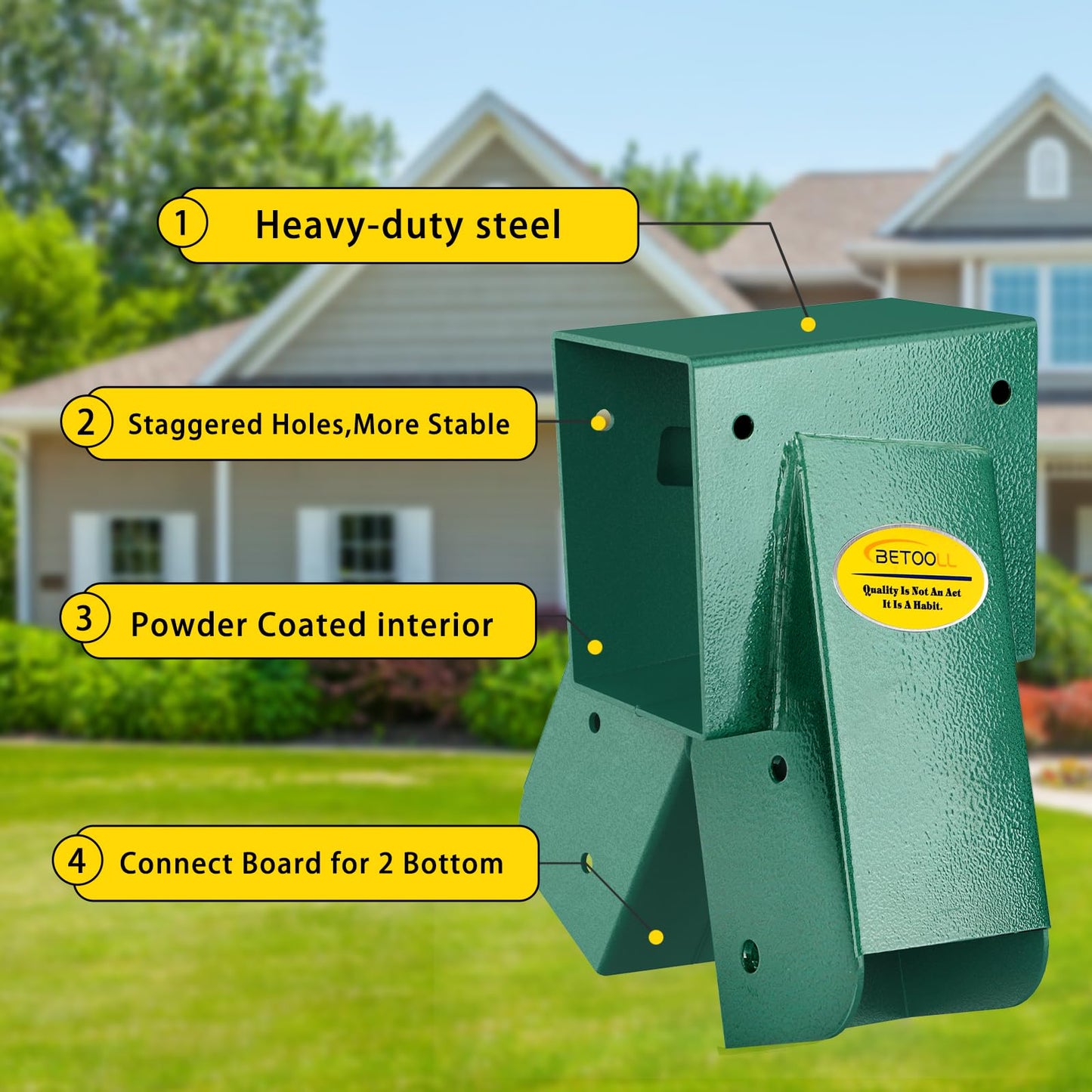 BETOOLL Swing Sets Brackets - 2 A-Frame Swing Set Brackets and 2 Swing Hangers and 2 Glider Swing Brackets with All Mounting Heavy Duty Hardware Included for Porch, Yard, Playground - Green