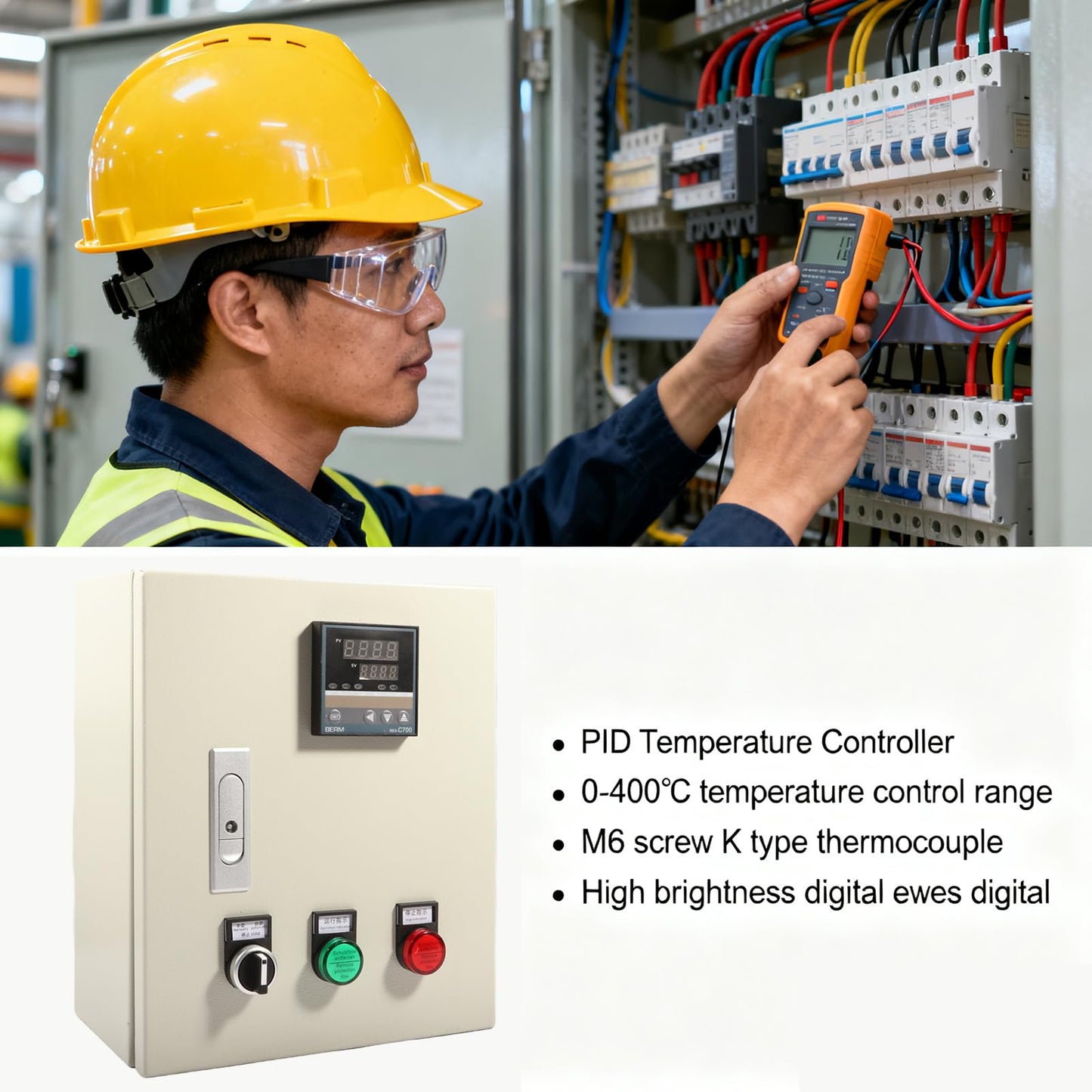 Shengbowi PID Temperature Controller Temperature Control Box 7.5KW Type Thermocouple 380V 3Phase 0-400℃ Oven Curing Machine