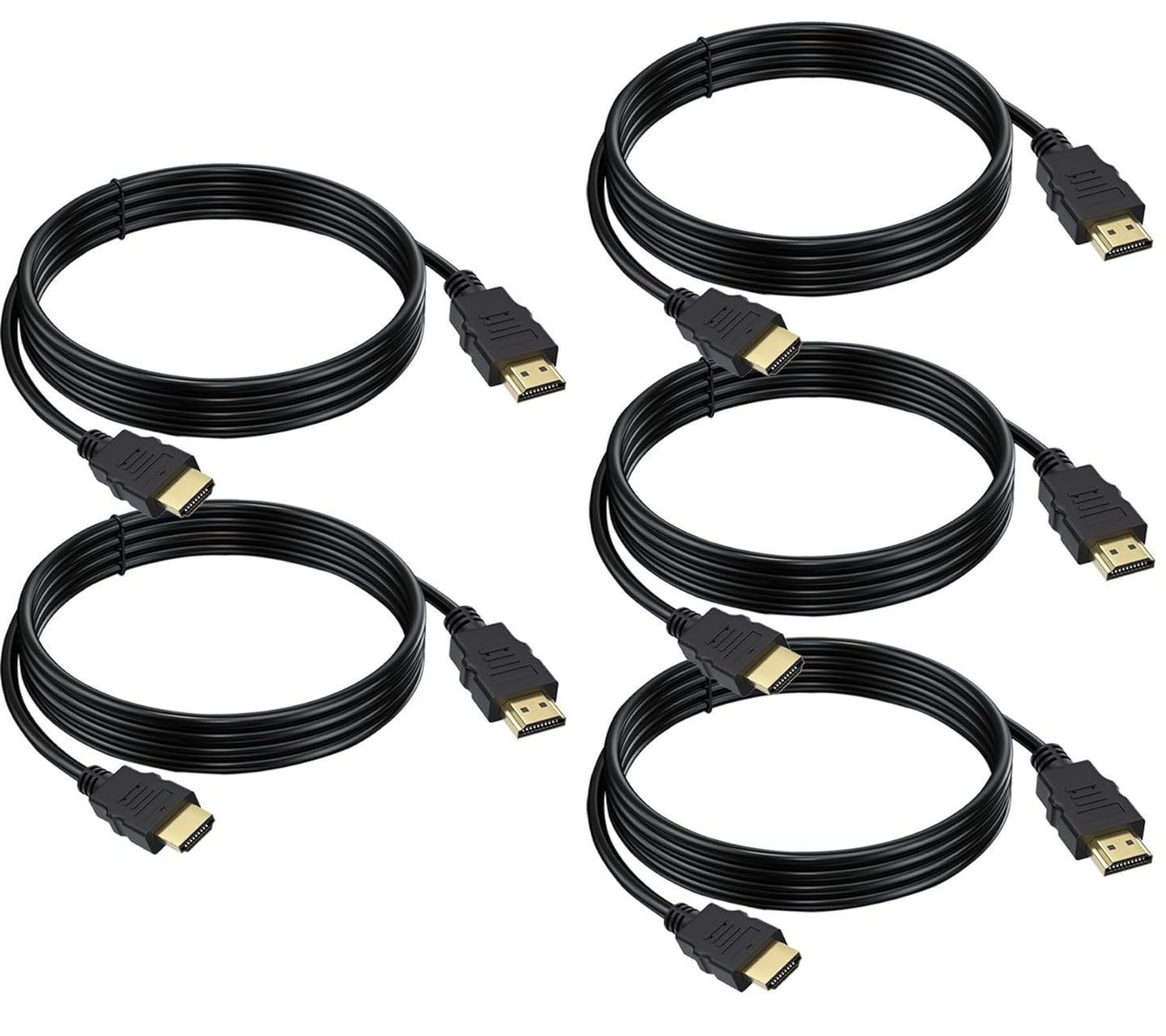 Vorothin 6 5-Pack, 4K 6FT, 2.0 CL3 4K, 1080P@144Hz,ARC CL3 PS5, PS4, HDMI Cable FT HDMI TV Cable Shielded HDMI Rated