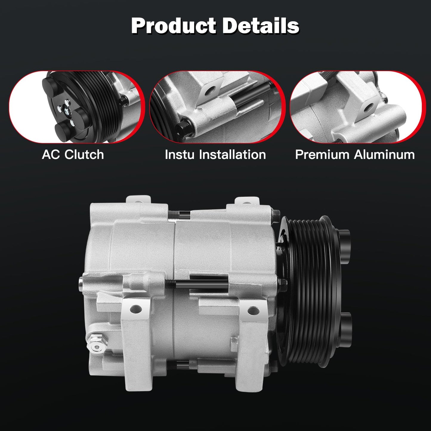 cciyu AC Compressor Pump for Dodge for Ram 2500 3500 4000 5.9L 6.7L 2005-2010 Replaces Air Conditioning Compressor for Car 8 Grooves HS18