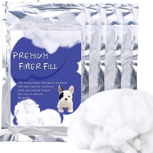BUTUZE Polyester Fiberfill Stuffing - Premium 500g/17.6oz High Resilience Fill for DIY Dolls & Pillows