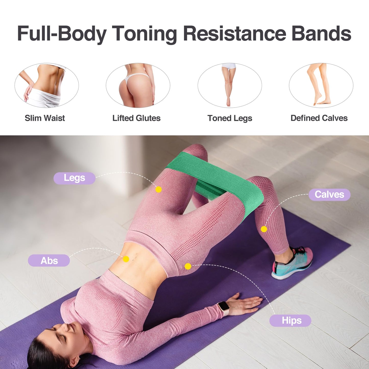Thigh Master Pelvic Floor Exercise Devices, Kegel Exerciser Pelvic Floor Muscle Trainer, Inner Thigh Trainer for Women with 3 Resistance Bands for Home Gym