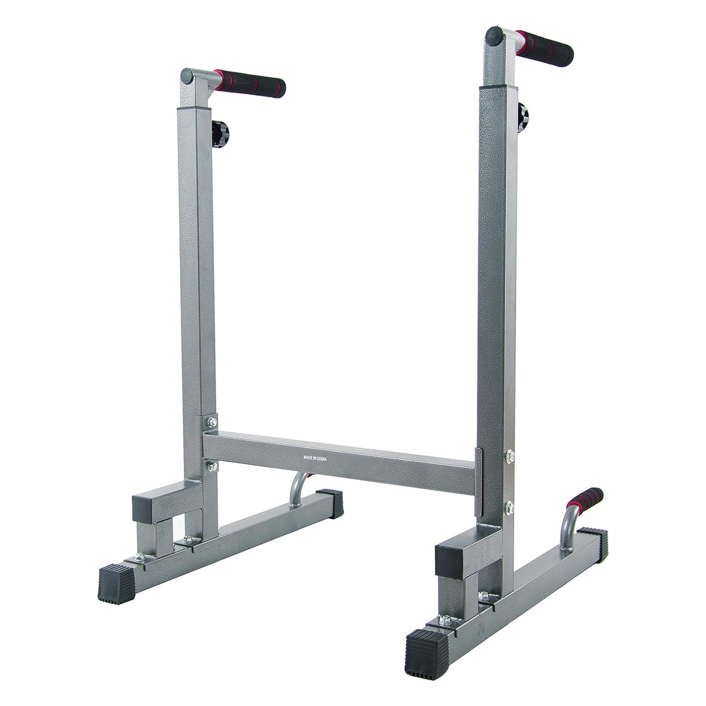BalanceFrom Steel Frame Multi-Functional Home Gym Exercise Fitness Dip Stand Station with Adjustable Height, 500 Pound Capacity, Gray