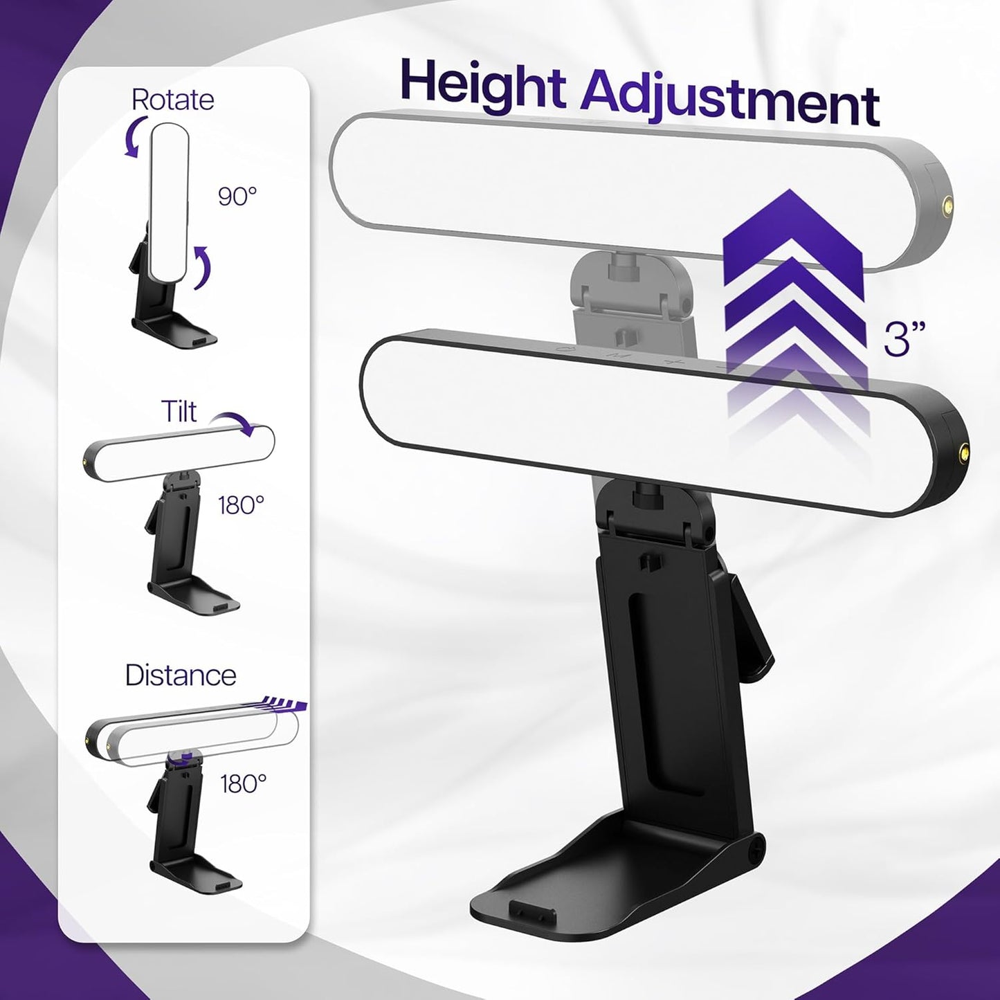 Life Finds LF-WL1 Webcam Light for Streaming on Monitor or Laptop, Freestanding Video Conference Lighting, Black