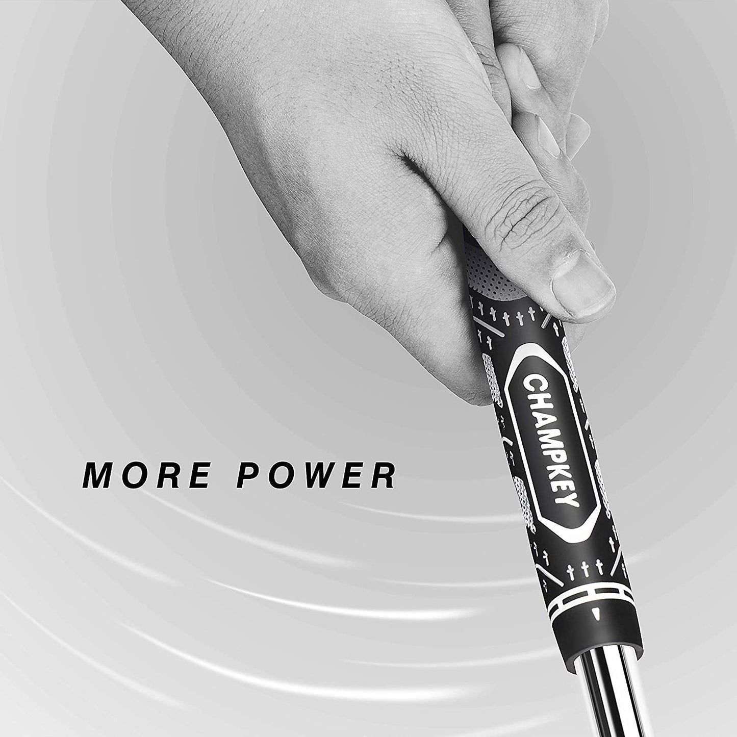 CHAMPKEY Premium Hybrid Golf Grips 13 Pack with All Repair Kits - All Weather Performance Golf Club Grips - High Traction and Control Half Corded Golf Grips for Men(Black,Midsize)