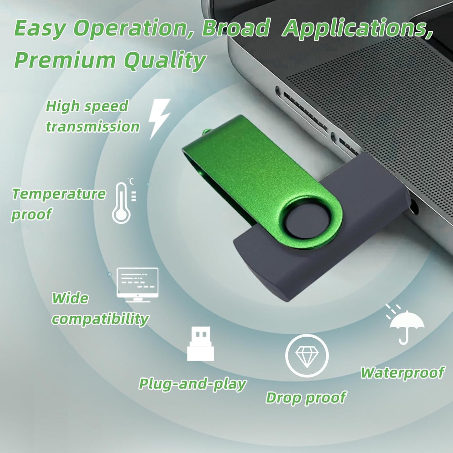 XUANREG 10 Pack 4GB 2.0 Drives,4GB USB Flash Drive,USB Thumb Drive Jump Pen Drive Memory Stick with Sticker Paper