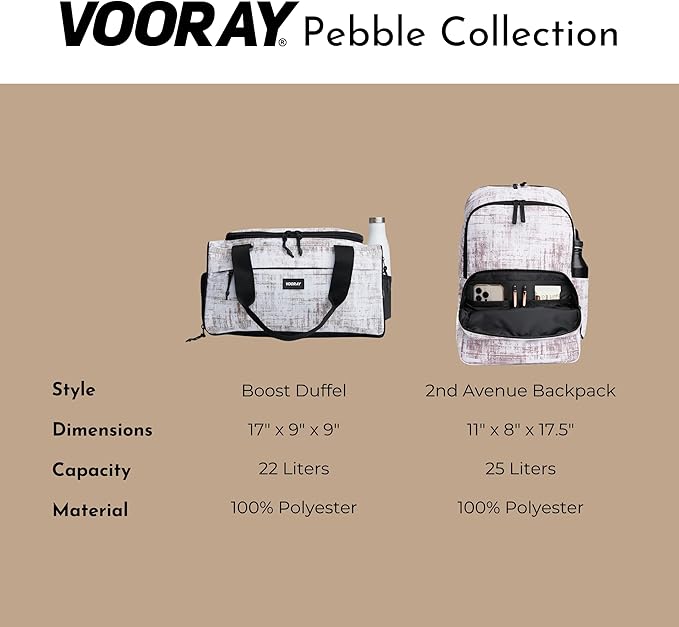 Vooray 22L Boost Duffle Bag – Small Gym Bag for Men and Women, Lightweight Travel Duffel with Shoe Compartment, Durable Sports Tote for Fitness, Training, Overnight Use, and Weekend Trips