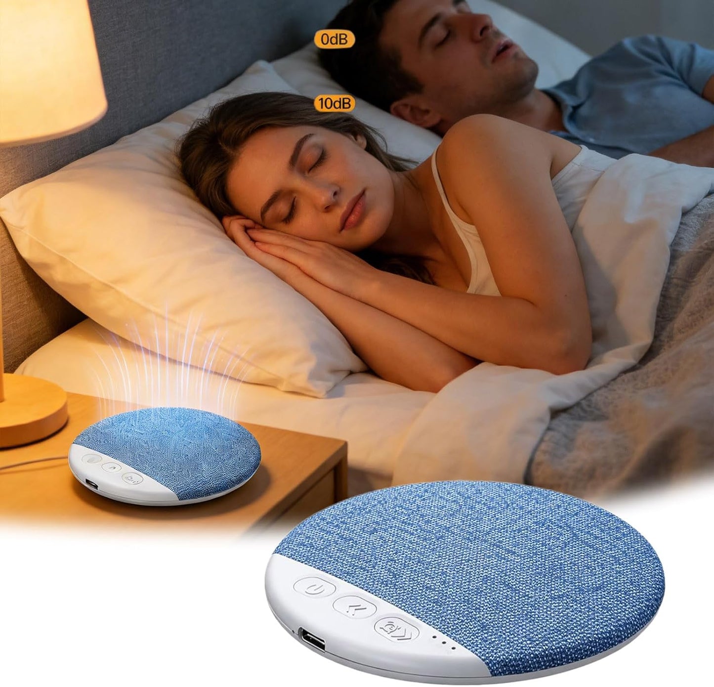 Generic 2026 New USB Bluetooth Pillow Speaker for Sleeping, Mini Portable Under Pillow Speaker with White Noise Timer