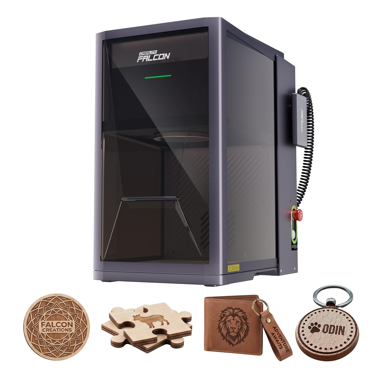 Creality T1 Diode 20W Laser Engraver Machine, Modular Galvo System with Fiber/UV/MOPA Support, 10,000mm/s Ultra-Fast Engraving, 15s Quick-Swap Design, AI Smart Batch Engraving for Wood Leather Acrylic
