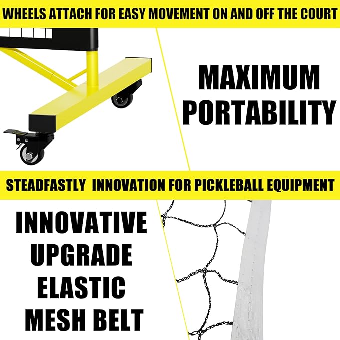 Portable Pickleball Net - 22 FT USAPA Regulation Size, Applies to Indoor & Outdoor & Driveway, Pickle Ball Net System with Carrying Bag