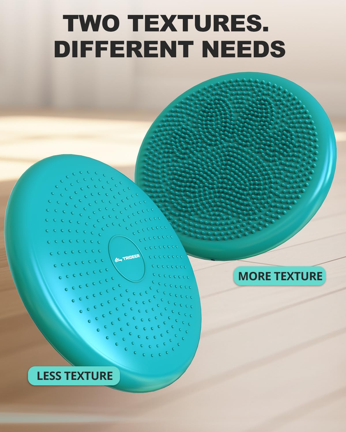 Trideer Wobble Cushion Core Balance Disc, Flexible Seating for Classroom Elementary, Wiggle Seat for Sensory Kids, Balance Pad with Inflation Pump