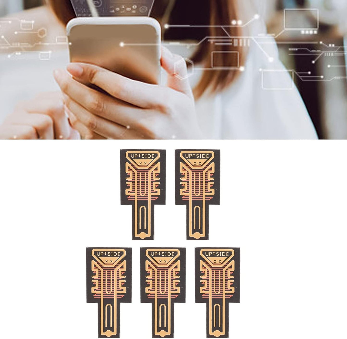 ciciglow 5 Pack Mobile Phone Enhancement Stickers, Improved Antenna Reception Booster