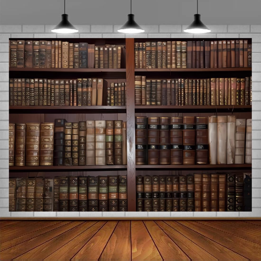 Arrolin 7x5ft Vintage Bookshelf Backdrop Medieval Library Bookshelf Backdrop for Photography Students Teacher Back