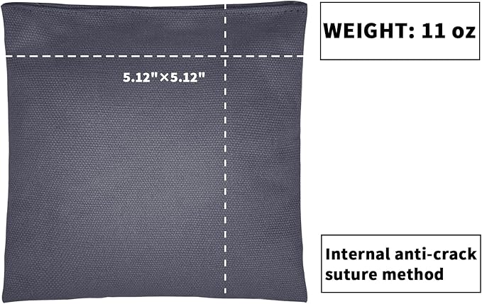 Set of 8 Regulation Cornhole Bags Double Sided, Weather Resistant Bean Bags for Cornhole Toss Game, Corn Hole Beans Bags with Tote Bag