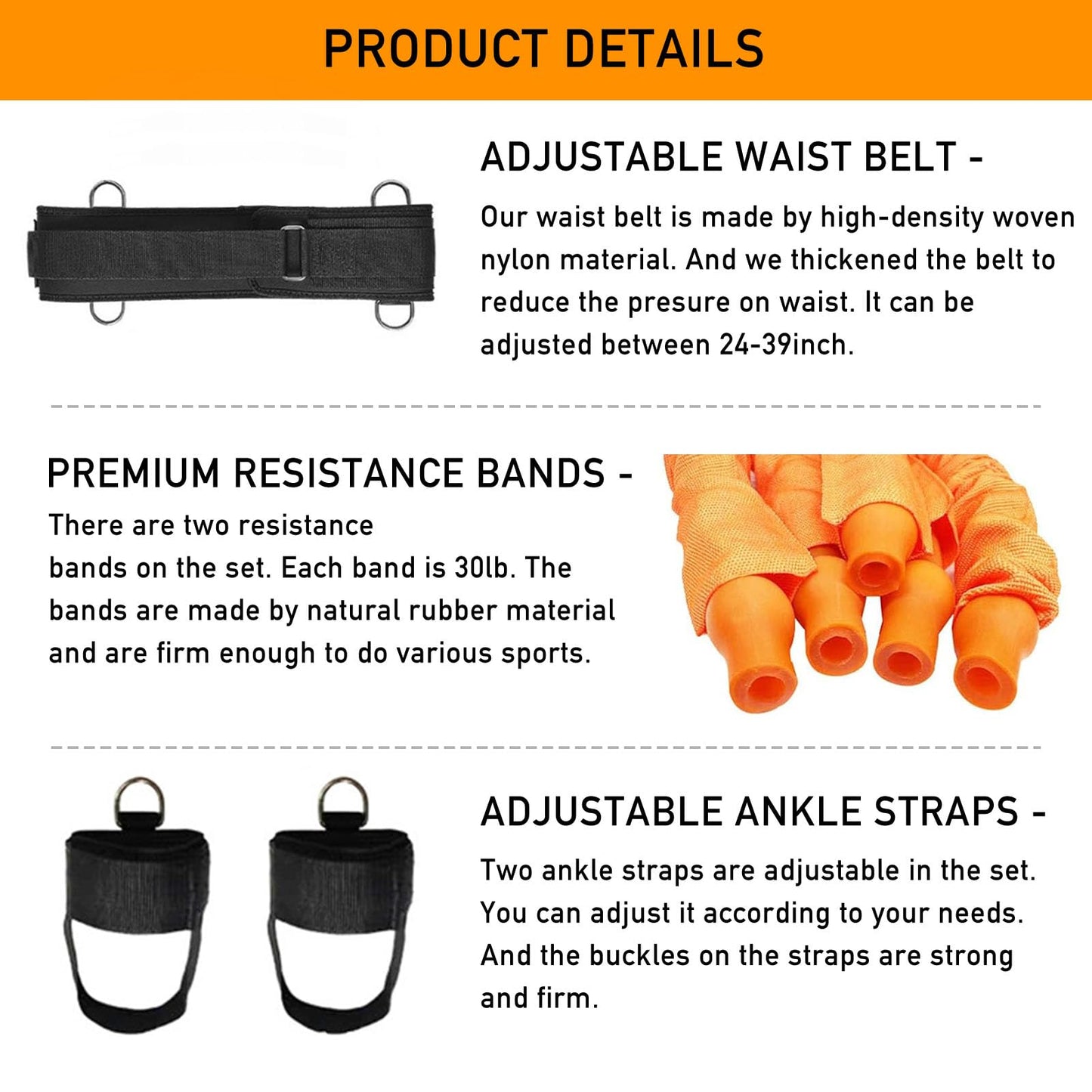 Tuyzhrymlic Leg Training Equipment, Vertical Jump Trainer Helps to Improve Strength Agility Explosive on Lower Body Suitable for Basketball Tennis Football Boxing Volleyball Running Men and Women