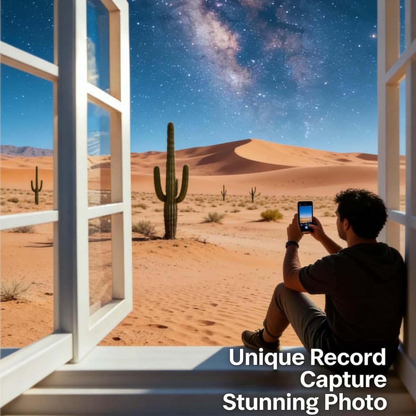 Ldqwztv (deep-Blue-1) Creative Window Photograph Props, Take The World in A-Frame, Travel Photos Viewfinder Frame