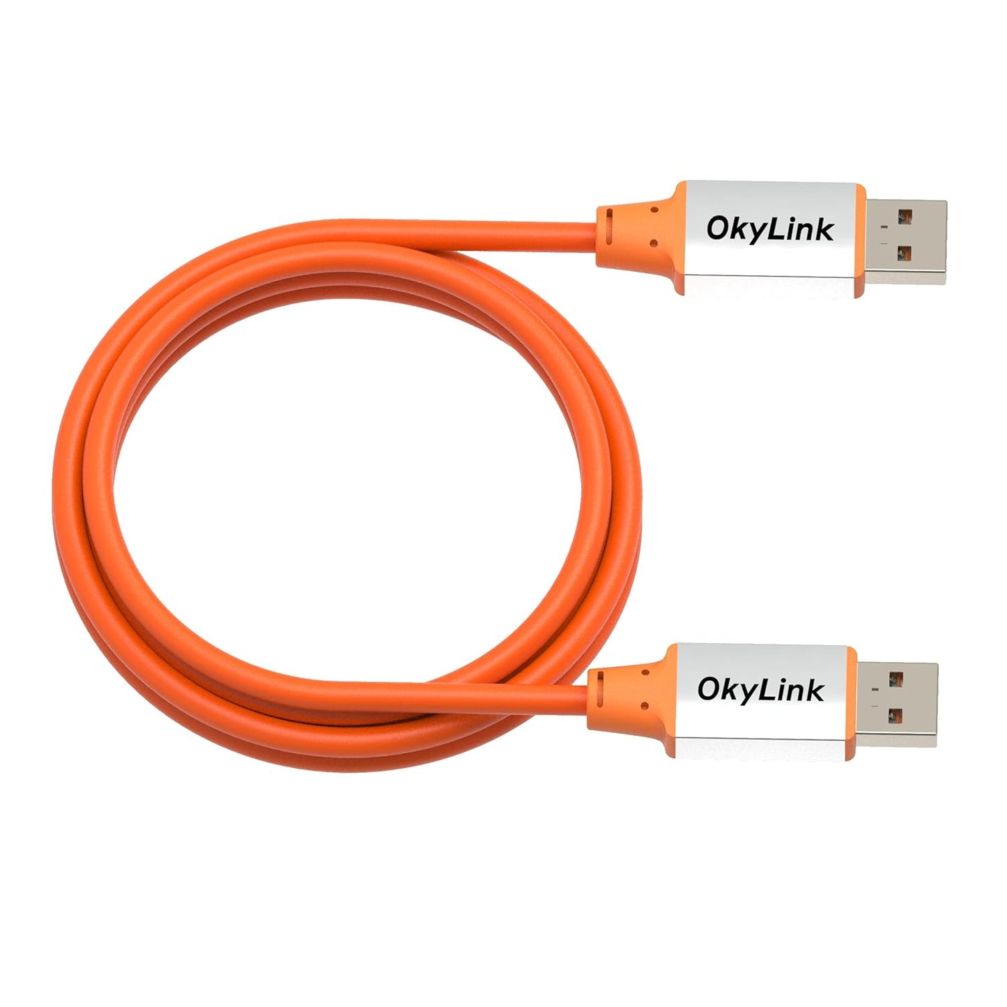 5ft (1.5M) 3.2 2 10Gbps OkyLink USB Gen A-A Male to Male Cable - High Speed, Orange Cable