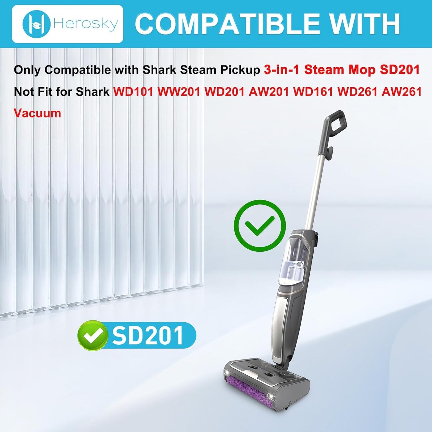 Skiennix 2PCS SD201 Roller - Compatible with Shark Steam Mop Models SD200, SD201C, SD201Q, SD205