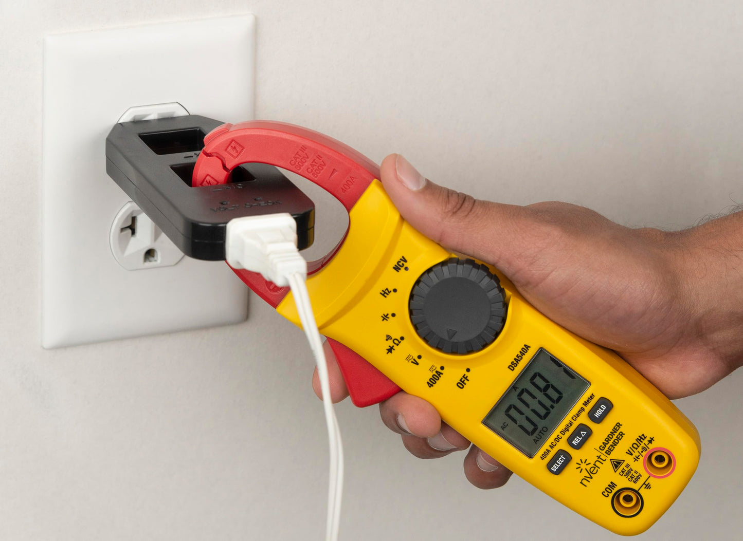 Sperry Instruments DSA540A 6 Function Digital Snap-Around Clamp Meter, Clamp-On AC / DC Voltage, 400 AMP Meter, AC / DC Current Reading, Reads Panel & Outlet Voltage, Includes Carrying Case, Black & Yellow