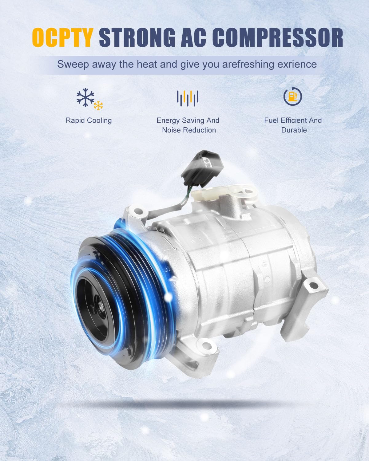 OCPTY AC Compressor for 2007-2012 for Buick Enclave for Chevy Traverse for GMC Acadia for Saturn Outlook 2021784AM 2021784R 1421625 1421625NC C1789 C1789R 6512525 7512525 255659